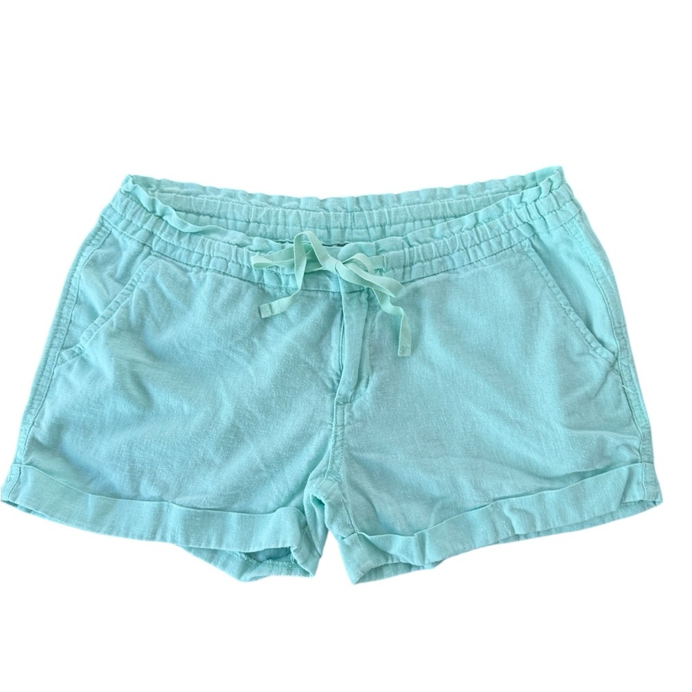 Old Navy Women's Linen Aqua Casual Shorts